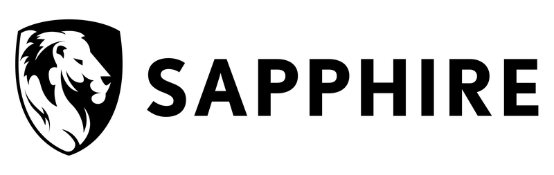 Sapphire horizontal — black on light